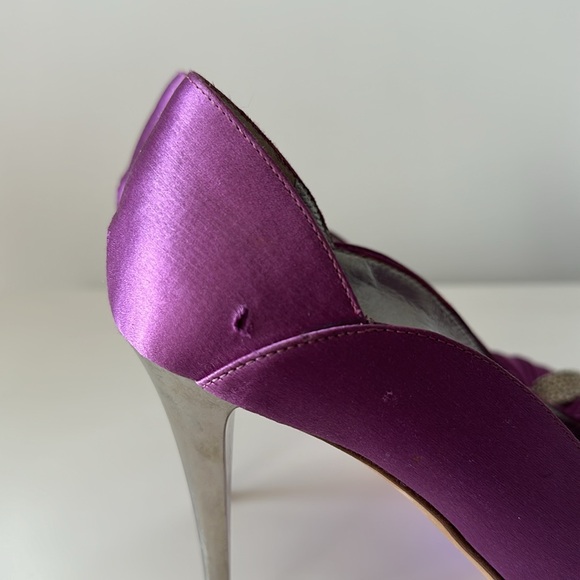 AUTHENTIC Giuseppe Zanotti Satin Peeptoe Size US8/ EU8 - Picture 10 of 10